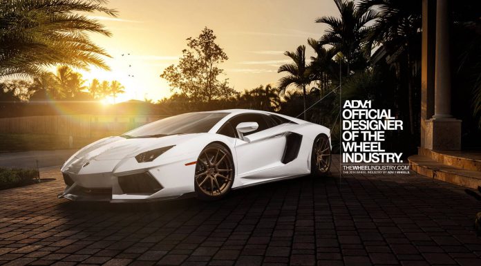 White Lamborghini Aventador Looks Stunning on Bronze ADV.1 Wheels