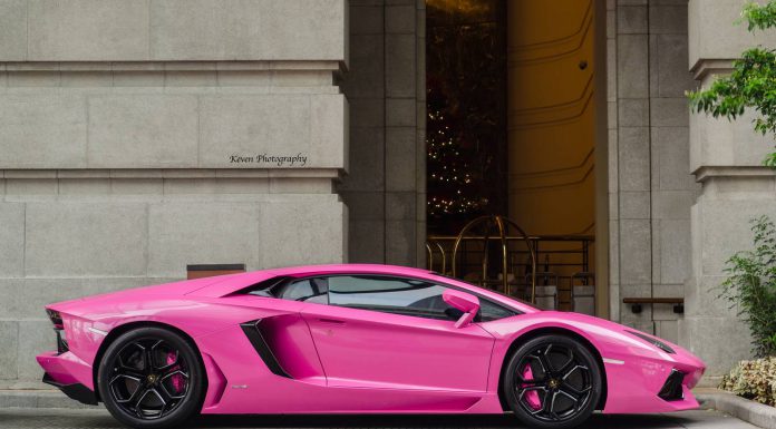 Pink Lamborghini Aventador 