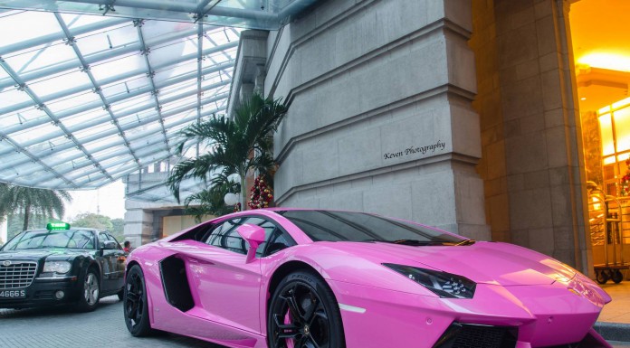 Pink Lamborghini Aventador 