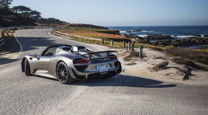 Porsche 918 Spyder Cruising in Pebble Beach, California 