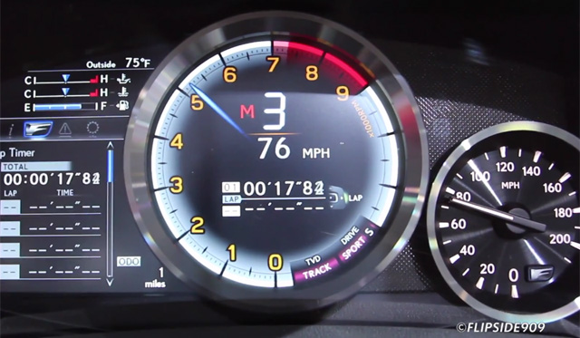 Watch the Lexus RC F's Electronic Gauges in Action