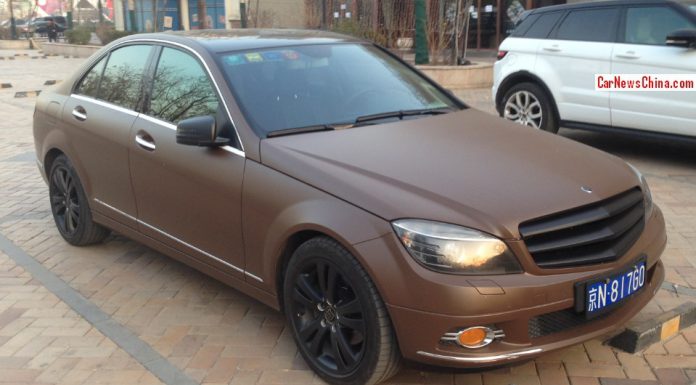 Chinese Matte Brown Mercedes-Benz C-Class is Sickening