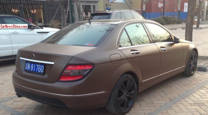 Chinese Matte Brown Mercedes-Benz C-Class is Sickening