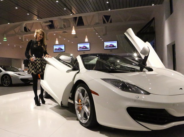 Paris Hilton Picks up Stunning White McLaren 12C Spider