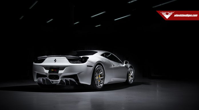 Sleek White Ferrari 458 Italia by Vorsteiner