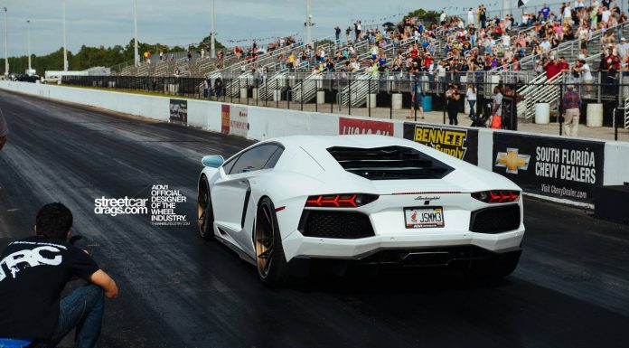 ADV.1 Equipped Lamborghini Aventador Hits the Drag Strip