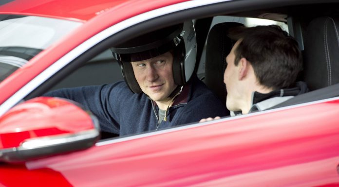 Prince Harry at Goodwood Motor Circuit with Lord March