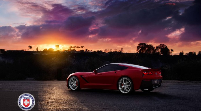 Red Corvette Stingray Shines on HRE Wheels