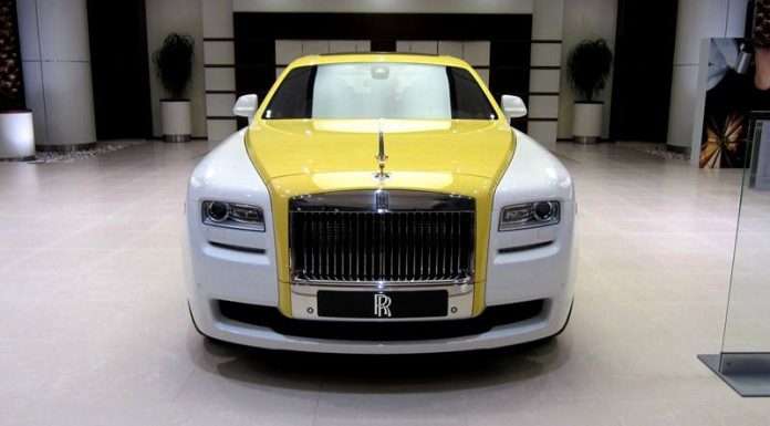 Rolls-Royce Ghost in English White and Semaphore Yellow