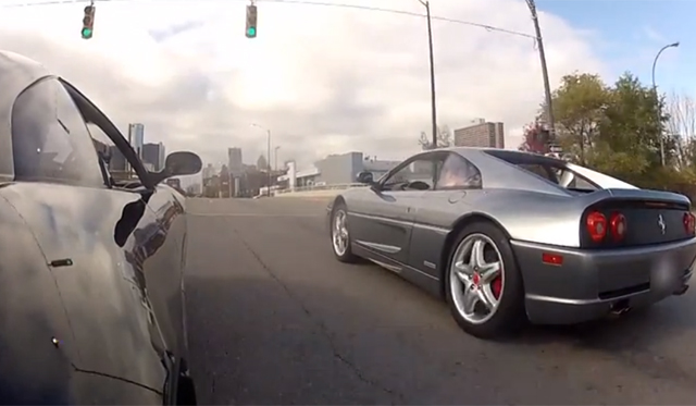 Two Ferrari 355s Singing in Unison!