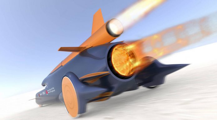 Bloodhound SSC making 320km/h test run