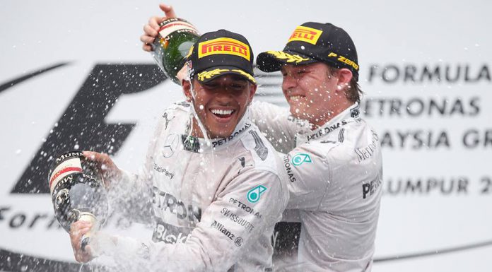 Lewis Hamilton and Nico Rosberg 