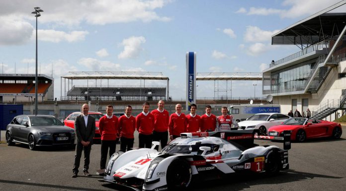 Audi Reveals New R18 e-tron Quattro to Public at Le Mans