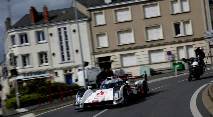 Video: 2014 Audi R18 e-tron Quattro Hits Streets of Le Mans