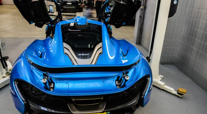 Baby Blue McLaren P1 Photoshoot in Geneva 