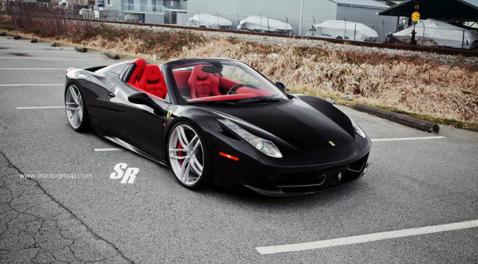 Black Ferrari 458 Spider with PUR Wheels 