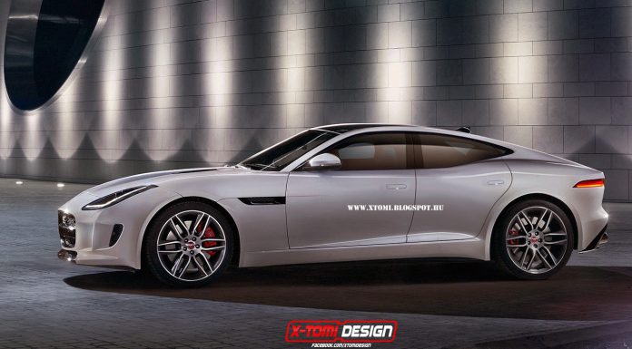 Jaguar F-Type Coupe Based Sports Sedan Rendered