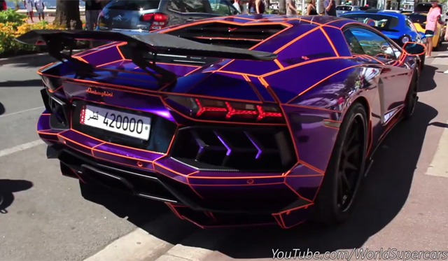 Decatted 'Tron' Lamborghini Aventador Screams in Cannes