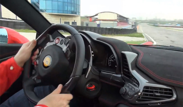 Onboard a Drifting Ferrari 458 Speciale On Track