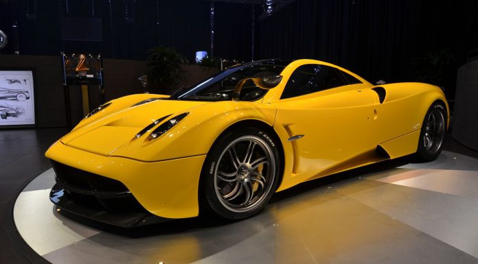 GTspirit Pagani Huayra in Yellow at Geneva Motor Show 2014