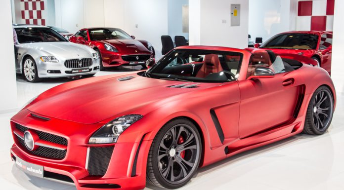 Insane Matte Red FAB Design Jetstream SLS AMG Roadster For Sale