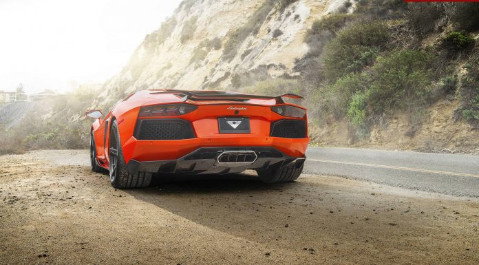 Arancio Argos Lamborghini Aventador by Vorsteiner Sparkles in the Sun