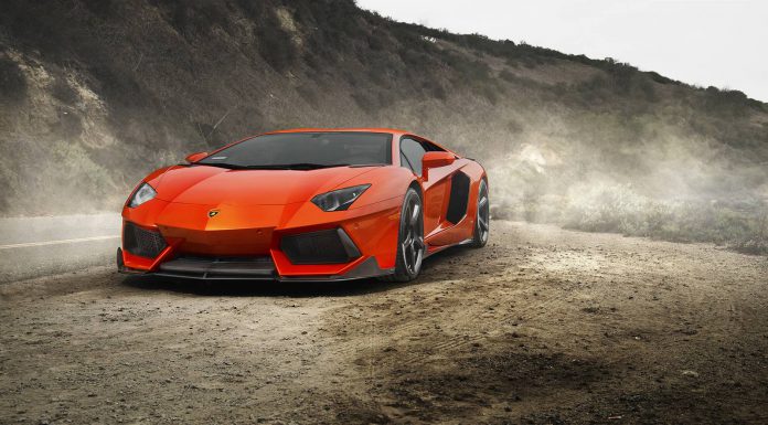 Arancio Argos Lamborghini Aventador by Vorsteiner Sparkles in the Sun