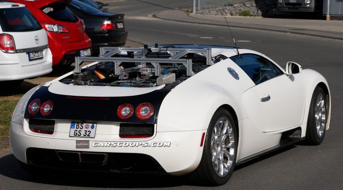 Strange Bugatti Veyron Prototype Spied Up Close