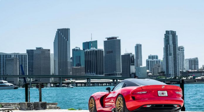 Red SRT Viper Shines With Gold ADV.1 Wheels