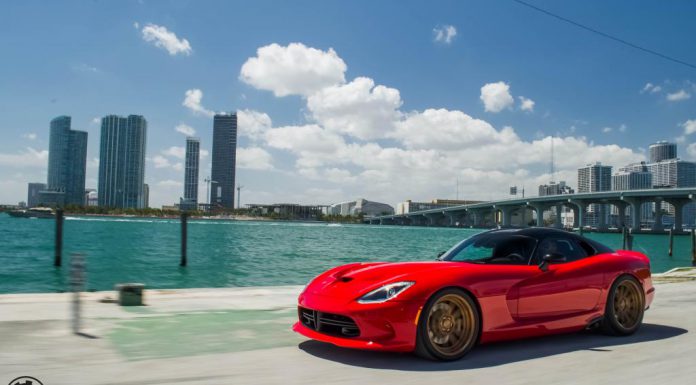 Red SRT Viper Shines With Gold ADV.1 Wheels