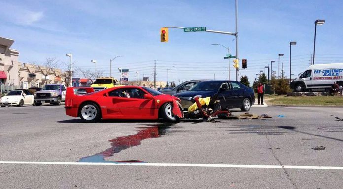 Ferrari F40 Crashes in Canada 