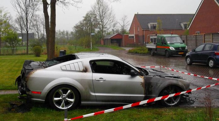 Ford Mustang Set Ablaze by Arsonists in The Netherlands 