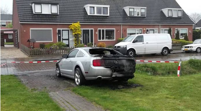 Ford Mustang Set Ablaze by Arsonists in The Netherlands 