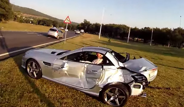 Coke Truck Takes Out Mercedes-Benz SLK 55 AMG in South Africa