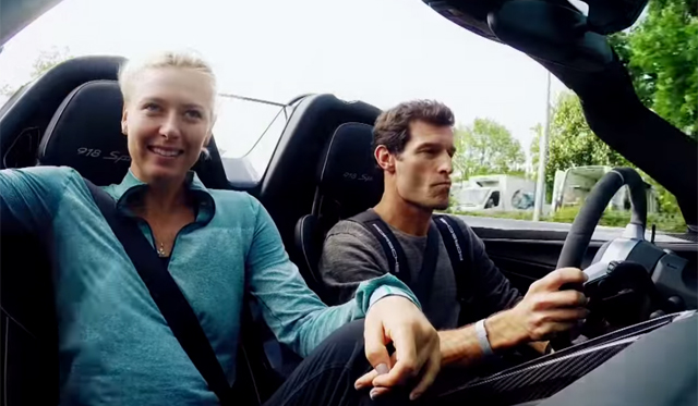 Video: Mark Webber Drives Maria Sharapova in Porsche 918 Spyder