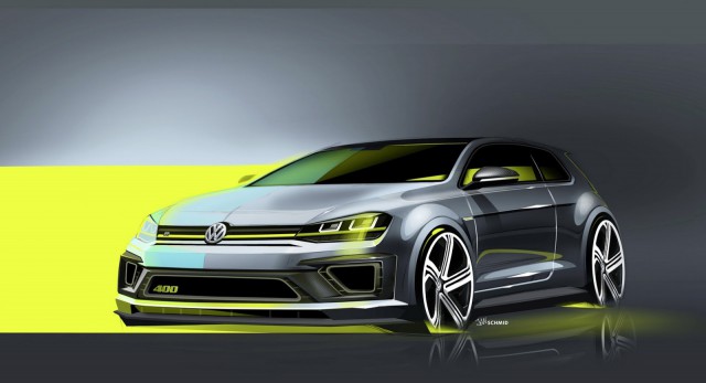 Volkswagen Golf R 400 Concept Previewed Before Beijing