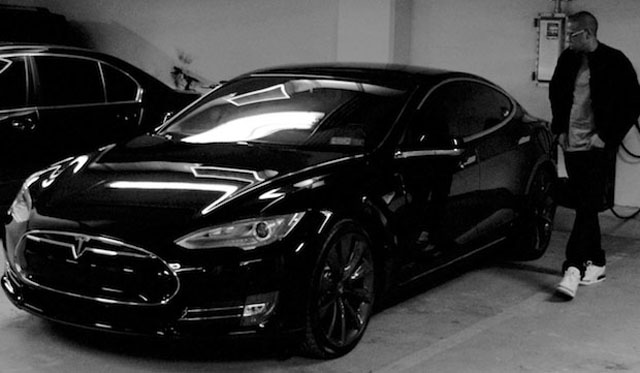 Jay Z Picks Up Black Tesla Model S
