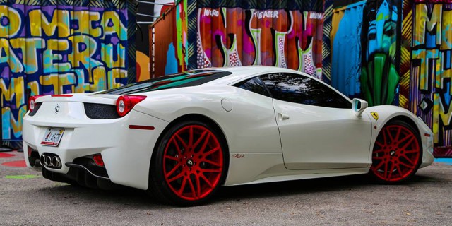 Rick Ross' Ferrari 458 Italia Receives Red Forgiato Wheels