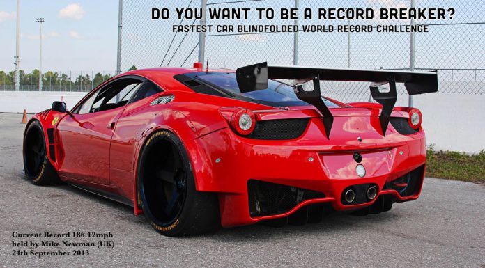 You Could Set a Blindfolded Top Speed Record in a Ferrari 458 Challenge