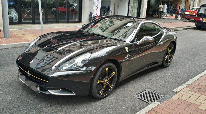 Ferrari California Wrapped in Black Chrome 