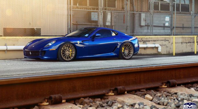 Rare Blue Ferrari 599 GTB on Bronze ADV.1 Wheels is Impeccible!