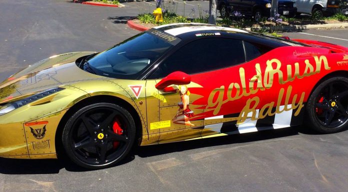 Gold Chrome Ferrari 458 Italia for GoldRush Rally VI