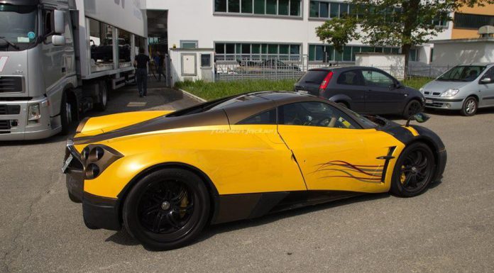 Yellow and Brown Pagani Huayra 