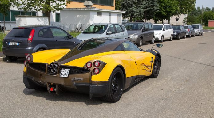 Yellow and Brown Pagani Huayra 