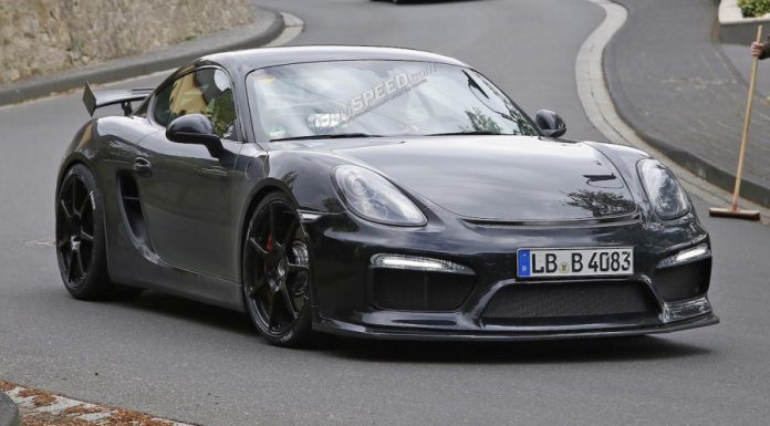 Porsche Cayman GT4 Snapped Testing