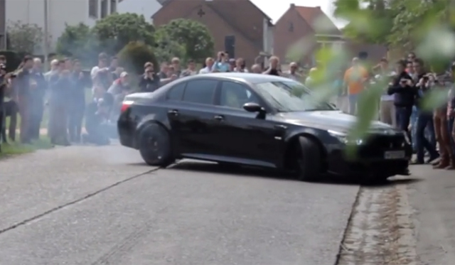 Video: 600hp BMW M5 Burnout FAIL!