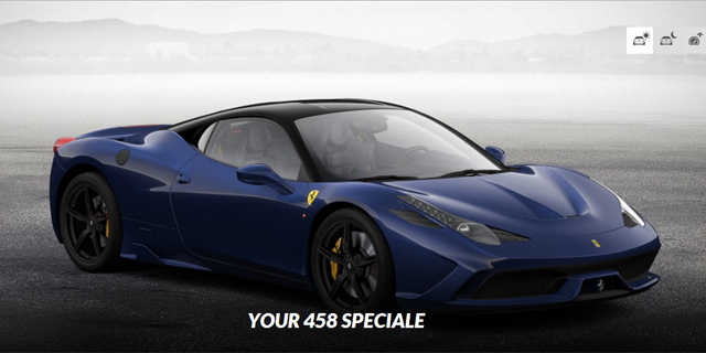 Go Nuts With the Ferrari 458 Speciale Configurator