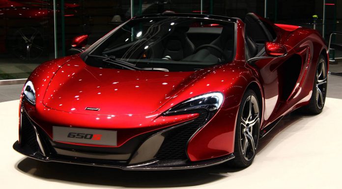 Volcano Red McLaren 650S Spider at McLaren Taiwan