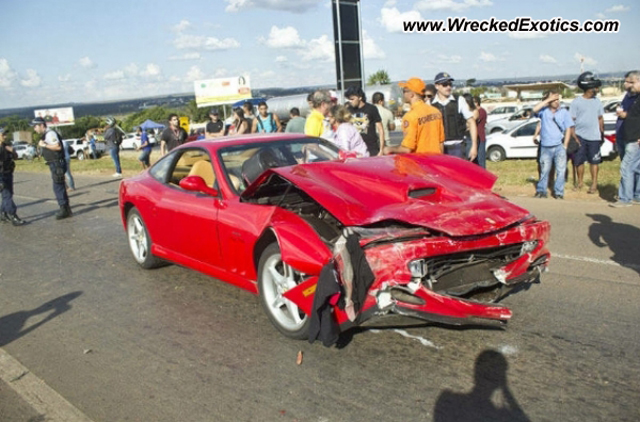 Ferrari 550 Maranello Wrecked in Brazil