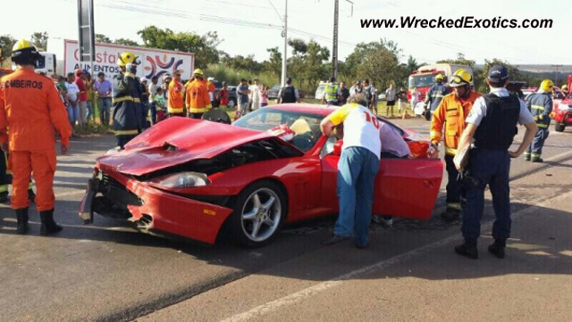Ferrari 550 Maranello Wrecked in Brazil